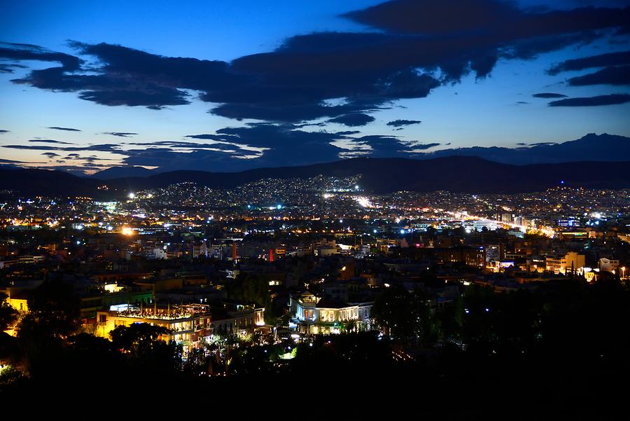 View from Filopappou Hill at Night