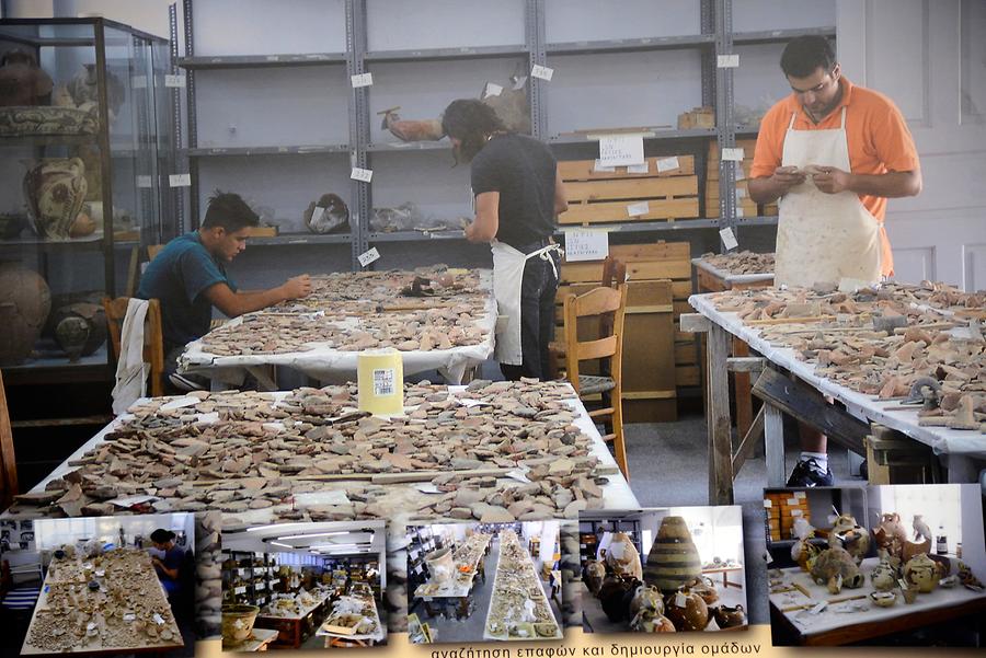 Prehistoric Town of Akrotiri - Archaeologists