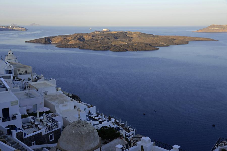 Santorini's Caldera and Nea Kameni Santorini's Caldera and Nea Kameni