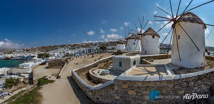 Mykonos windmills, © AirPano 