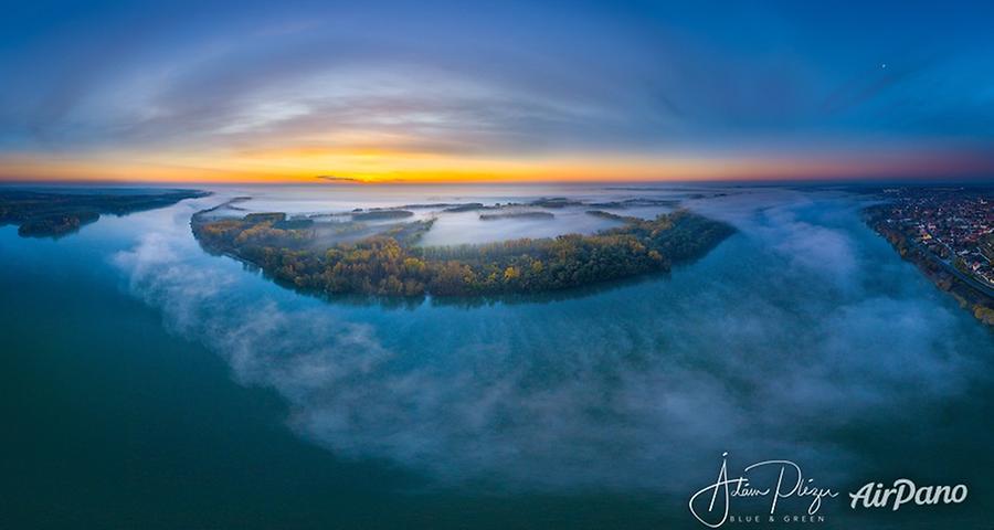 Danube river, Paks, Hungary, © AirPano 