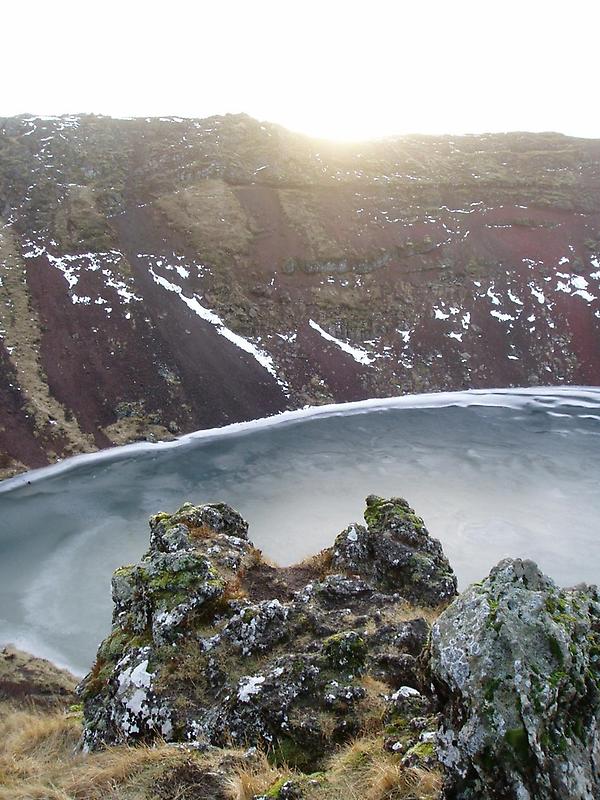 Sunset over a Caldera