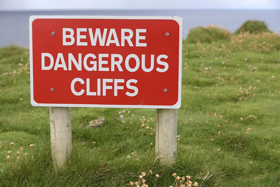 Downpatrick Head - Danger Sign