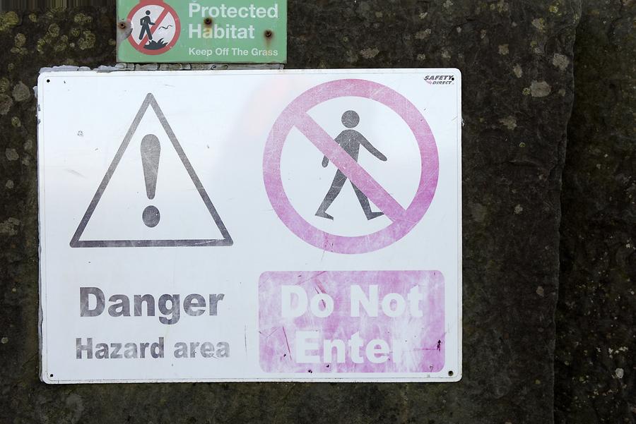 Cliffs of Moher - Danger Sign