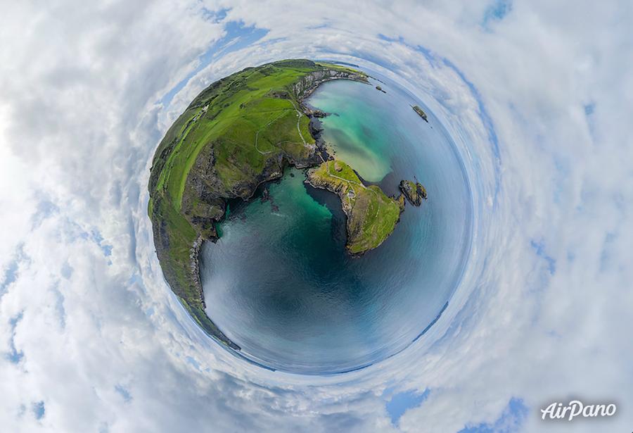 Above the Carrick-a-Rede Rope Bridge, © AirPano 