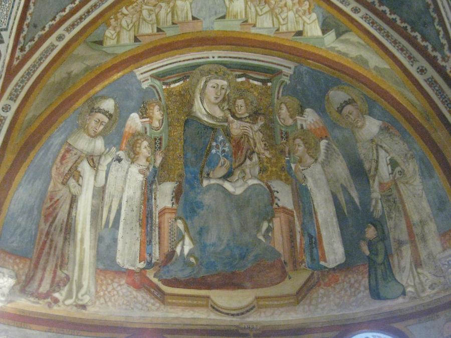 Subiaco - St. Benedict&#39;s Abbey, Fresco in the Lower Church