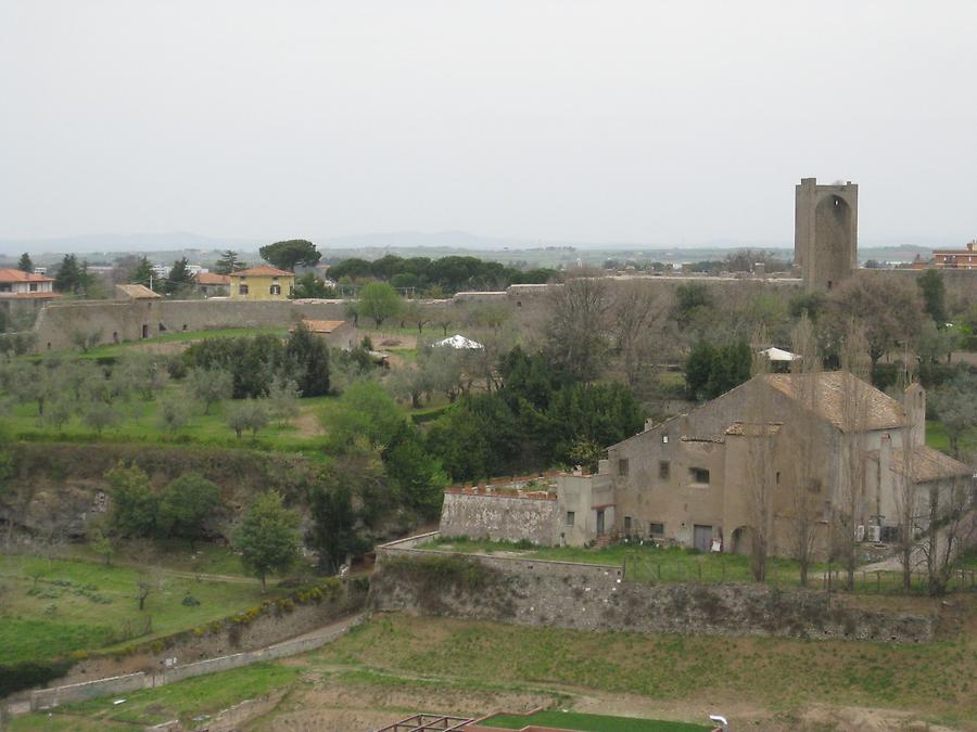 Viterbo - City Walls seen from the Belvedere of the Palazzo dei Papi