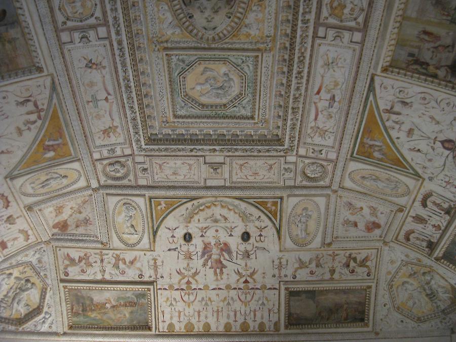Rome - Castel Sant#39; Angelo, Library, Ceiling