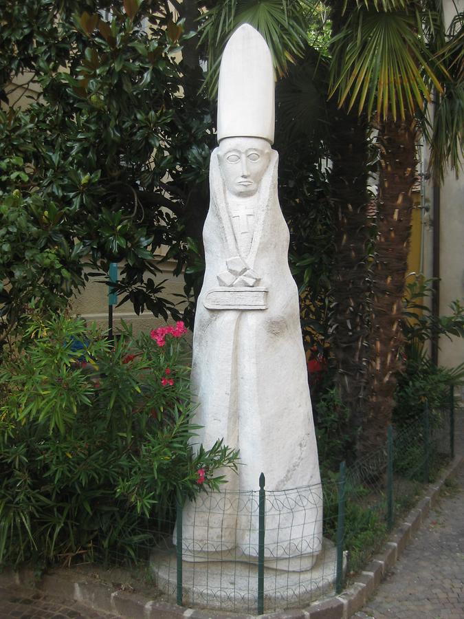 Meran - Pfarrplatz with Statue of St. Nicholas, 1997