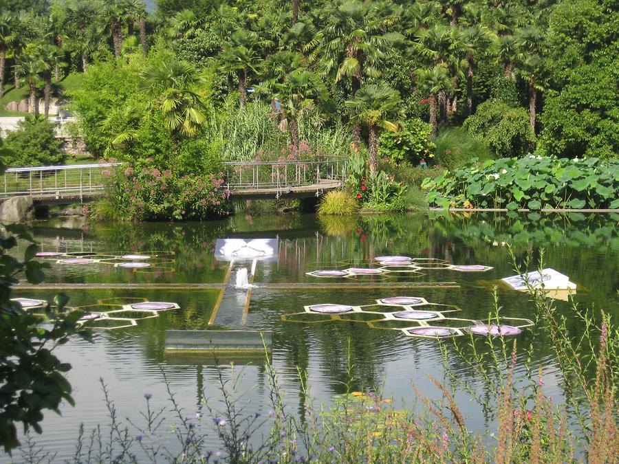 Meran - Trauttmansdorff Castle Gardens; Lily Pond with 'Water Blooming' byIchi Ikeda