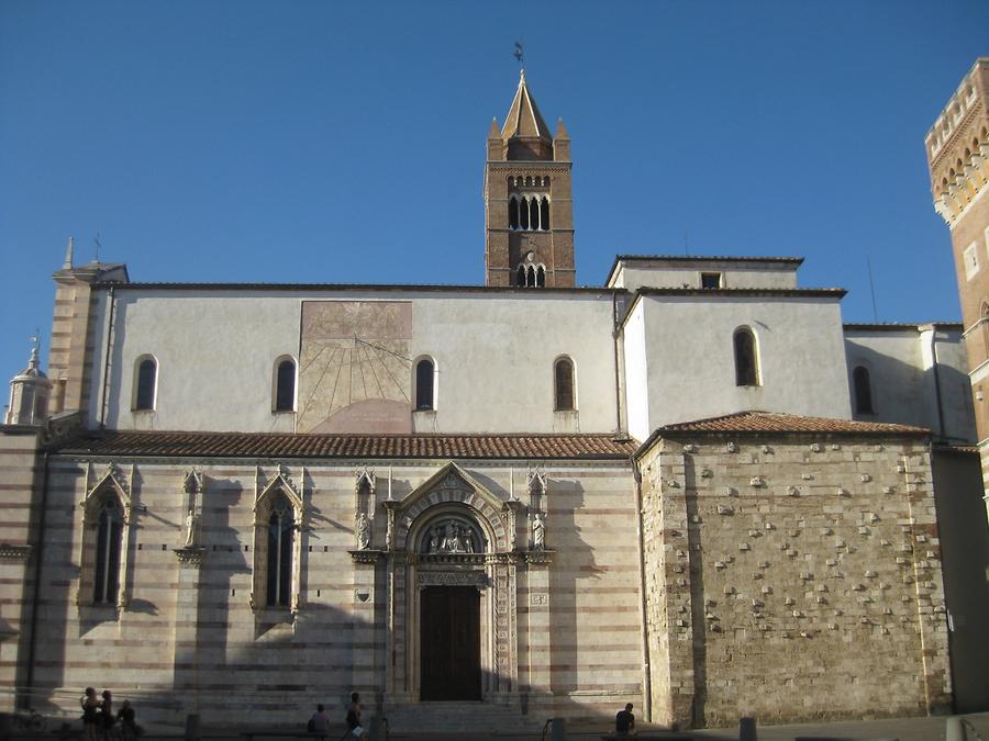 Grosseto - Piazza Dante Alighieri; Cathedral, Sundial