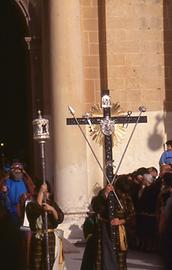 Kreuz mit Passionsreliquien, den Arma Christi