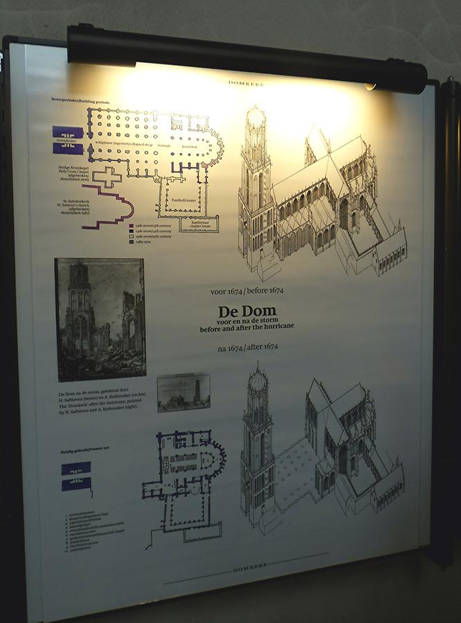 Utrecht - Dom Church before and after 1674