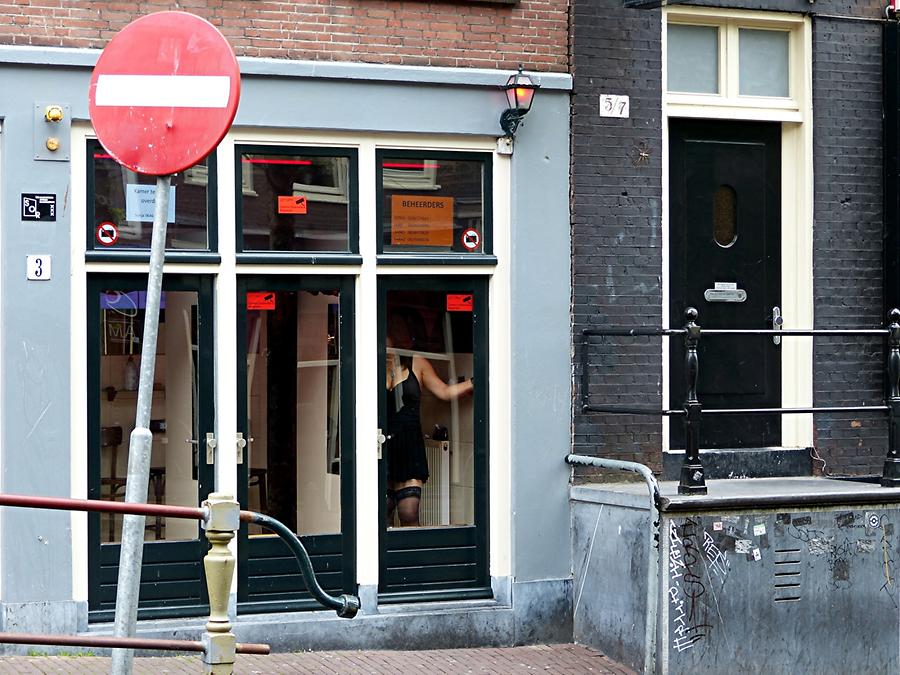 Amsterdam - Red-light District near Oude Kerk