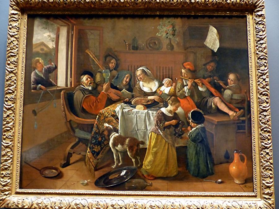 Amsterdam - Rijksmuseum; 'The Merry Family', Jan Steen (1668)