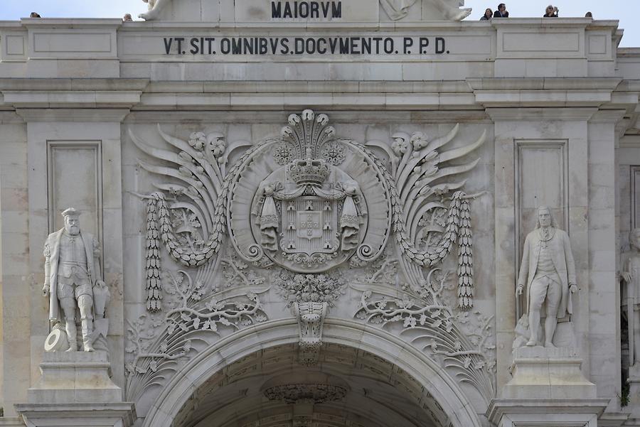 Praça do Comércio - Rua Augusta Arch; Detail