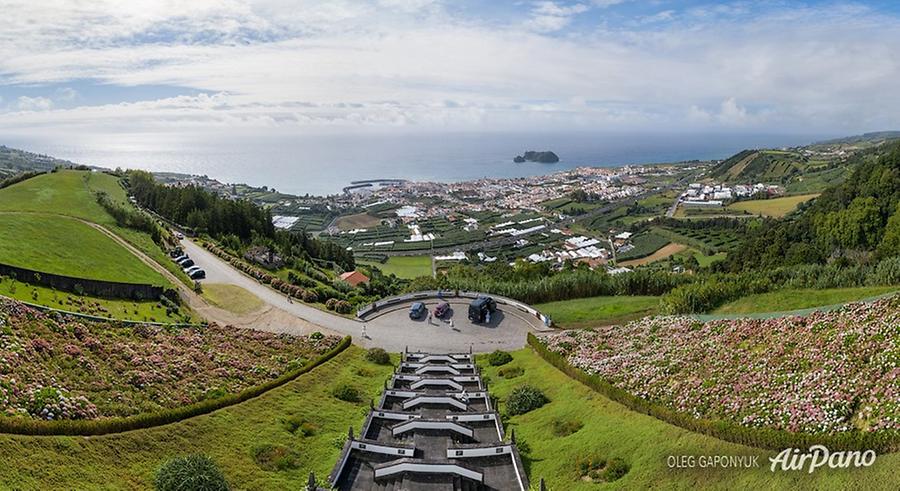 Staircase to Ermida de Nossa Senhora da Paz, Vila Franca do Campo, © AirPano 