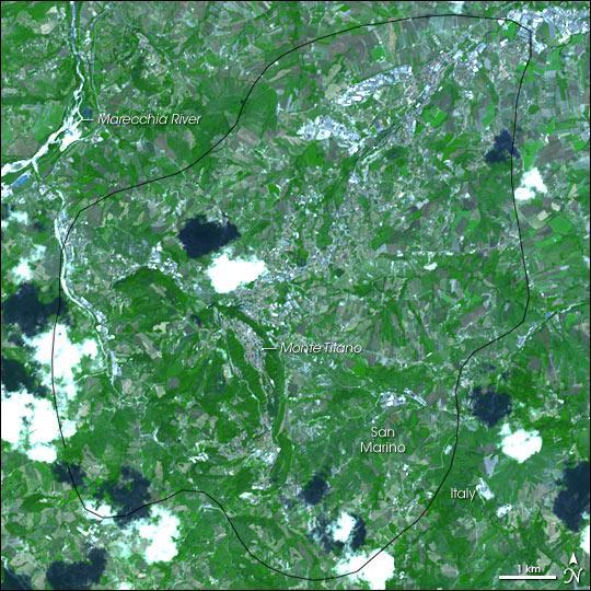 Satellite picture of San Marino