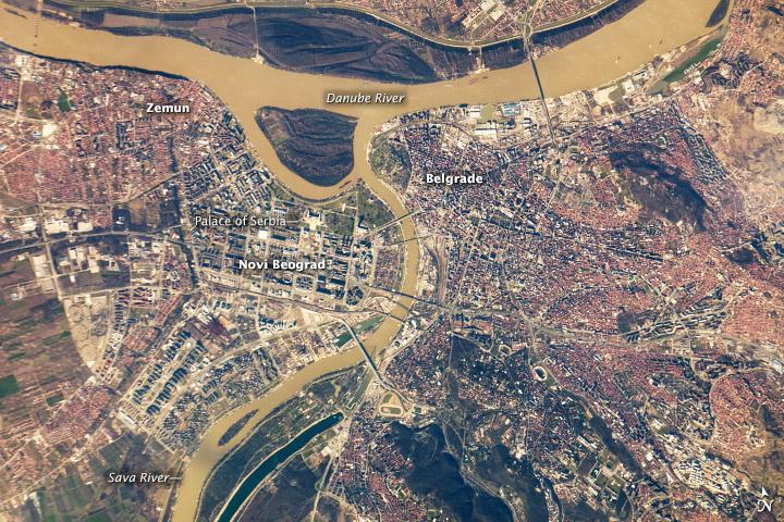 Sattelite Image of Belgrade