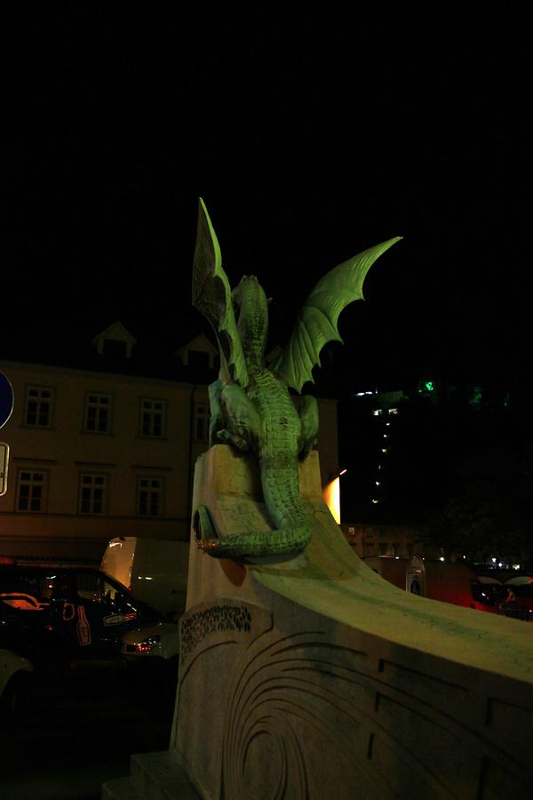 Ljubljana at Night - Dragon Bridge