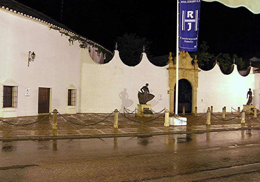 Ronda - Bullfight arena with toreros