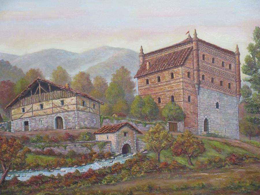 Azpeitia Loiola - Sanctuary of Loyola - Painting of the Family House of Ignatius of Loyola