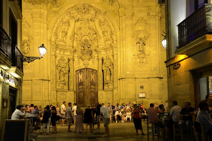 Historic City San Sebastian at Night