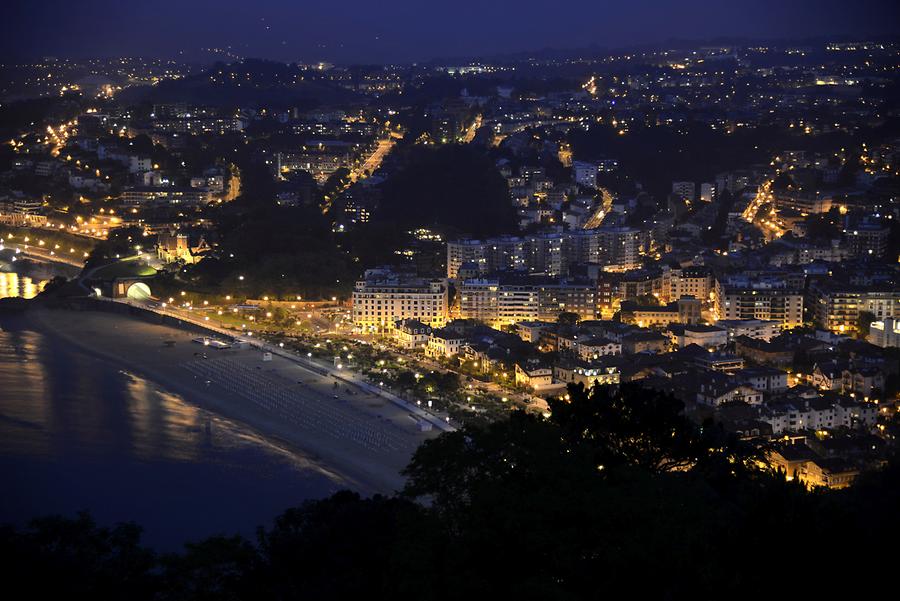 San Sebastian at Night