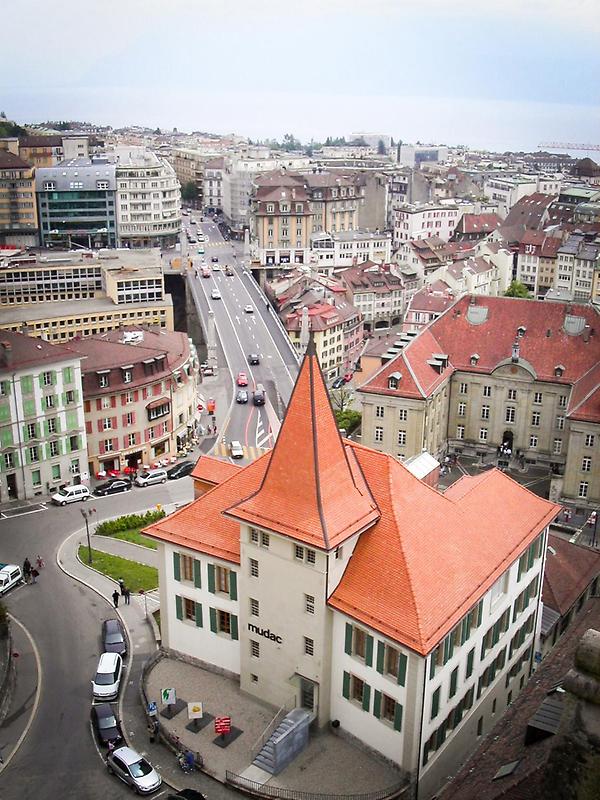 Overlooking the Mudac Museum