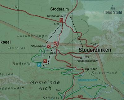 Karte der Stoderzinkenalm