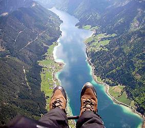 Weißensee.Luftbild aufgenommen beim Gleitschirmflug., Foto: J.Kadel. Aus: Wikicommons unter CC 