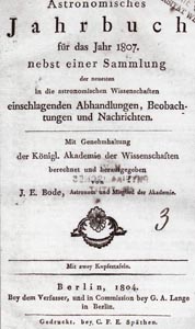 Astronomisches Jahrbuch, 1804