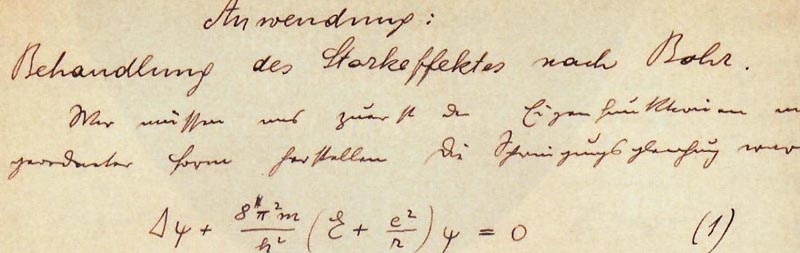 Die Schrödinger-Gleichung in Schrödingers Handschrift
