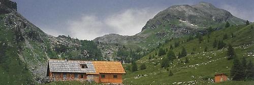 Die Tonimörtel-Hütte auf der Wirpitsch-Alm