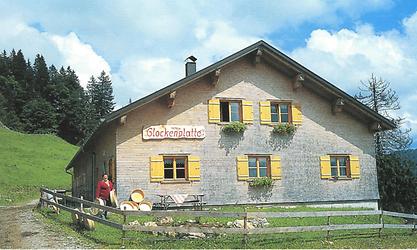 Die Alpe glockenplatte im Lecknertal.