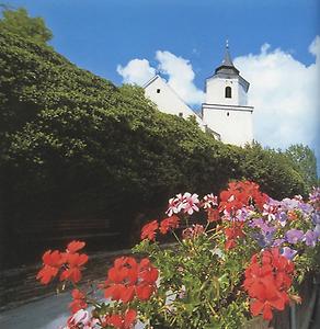 Blumenschmuck beherrscht auch in St. Kathrein am Offenegg das Bild.