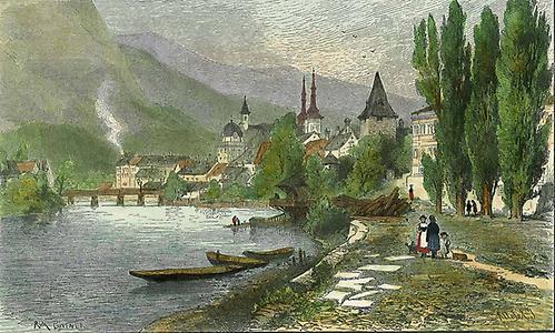 Ansicht von Leoben von Richard Püttner 1880