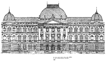 Die Hauptfassade der Alten Technik