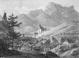 Obersteiermark. Markt Eisenerz. Lithographie