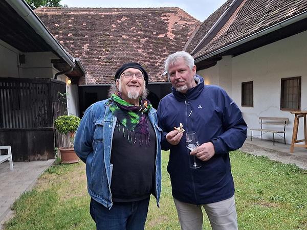Luis Siegl (links) mit Gastgeber Georg Kurtz