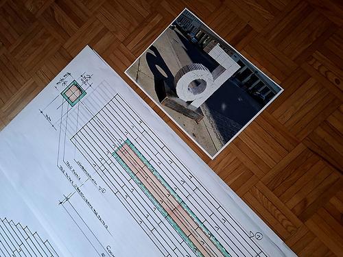 Entwurfsarbeiten zu einer Skulptur von Tanja Alber.