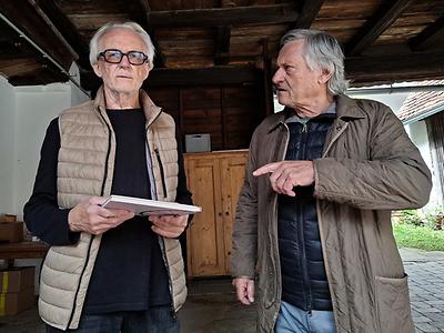 Fritz Pumm (links) und Richard Mayr bei einer Projektbesprechung