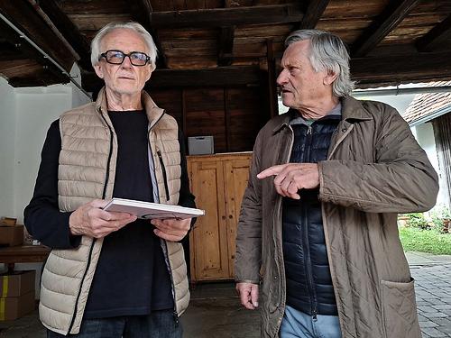 Fritz Pumm (links) und Richard Mayr bei einer Projektbesprechung