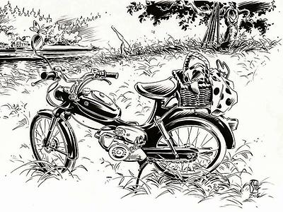 Puch MS50, gezeichnet von Chris Scheuer.