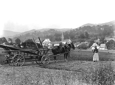 Klassischer Leiterwagen (Foto: Georges-Louis Arlaud, Public Domain)