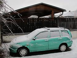 Mein womöglich letztes Auto in Privatbesitz mit seinem Potential zur Gartenhütte. – (Foto: Martin Krusche)