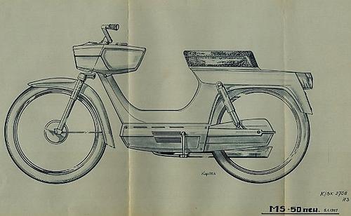 Kapitza-Entwurf für ein Folgemodell der Stangl-Puch. (Grafik: Archiv Ferdinand Lanner)