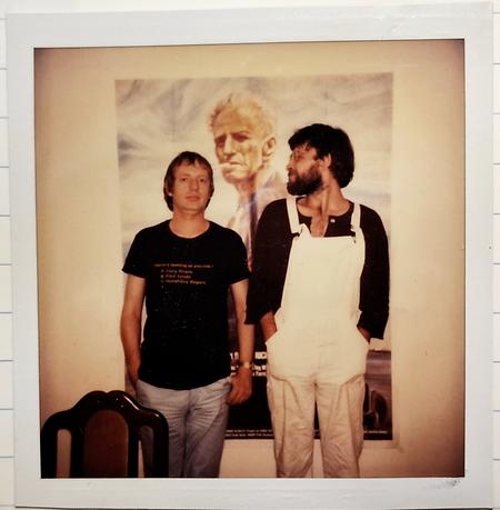 1981: Bernd Lubowski (links) und Martin Krusche vor Nicholas Ray.