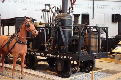 Die Lokomotive Tom Thumb (Replika, Foto: Mike Steele, CC BY 2.0)