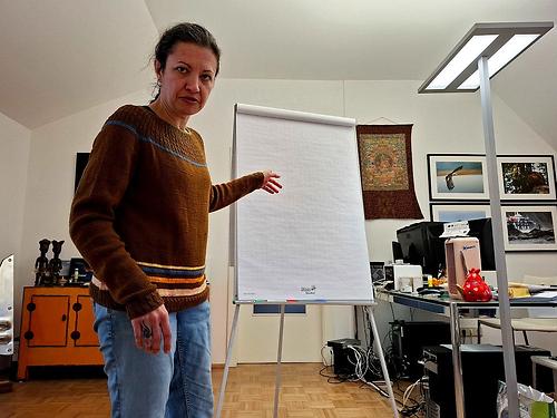 Monika Lafer, Malerin und Kunsthistorikerin.